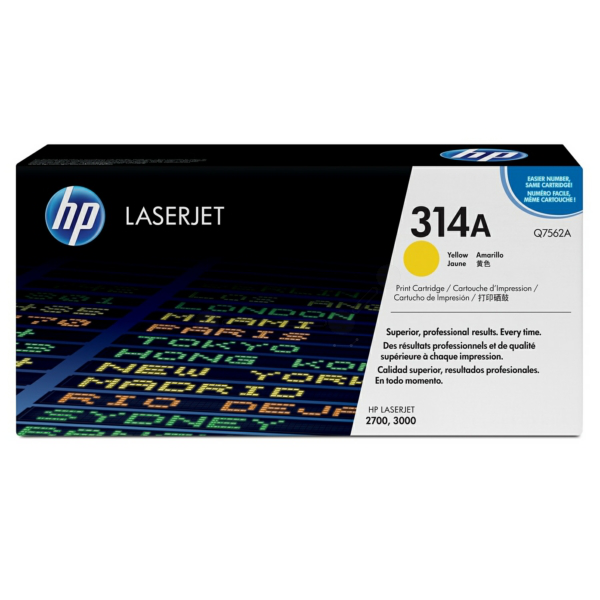 HP Q7562A/314A Toner cartridge yellow, 3.500 pages/5% for HP Color LaserJet 3000