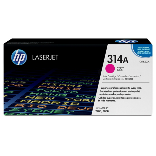 HP Q7563A/314A Toner cartridge magenta, 3.500 pages/5% for HP Color LaserJet 3000