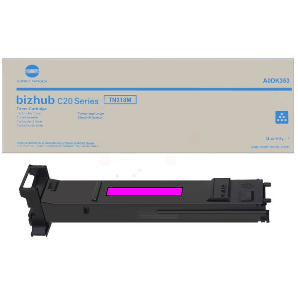 Konica Minolta A0DK353/TN-318M Toner magenta, 8.000 pages for KM bizhub C 20