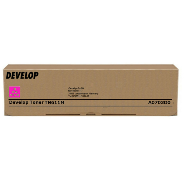 Develop A0703D0/TN-611M Toner magenta, 27.000 pages for Develop Ineo + 451/550