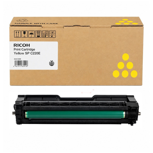 Ricoh 406106/SPC220E Toner yellow, 2.000 pages ISO/IEC 19798 for Ricoh Aficio SP C 220