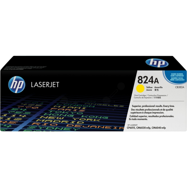 HP CB382A/824A Toner yellow, 21.000 pages ISO/IEC 19798 for HP CLJ CP 6015/CM 6040