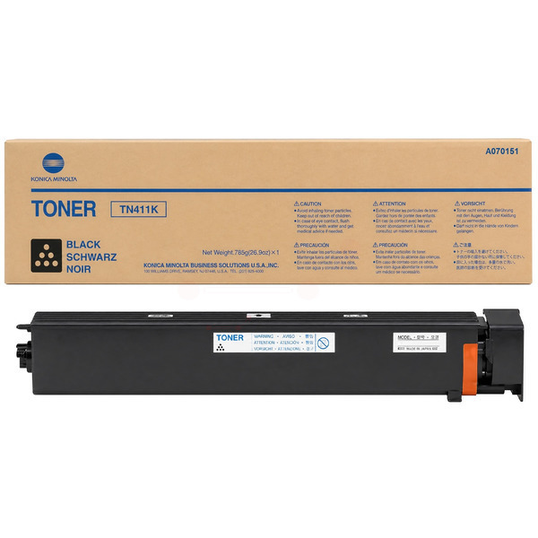 picture Konica Minolta A070151/TN-411K Toner black, 25.700 pages for KM bizhub C 451