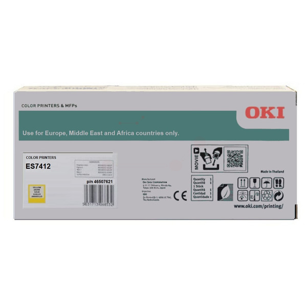 picture OKI 46507621 Toner-kit yellow, 11.500 pages for OKI ES 7412