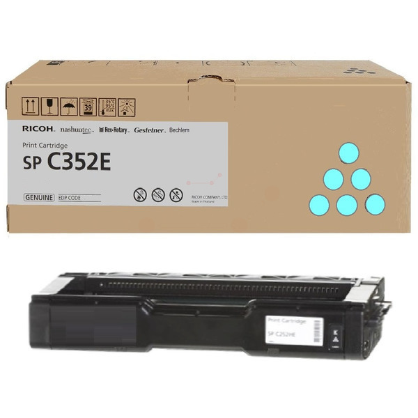 picture Ricoh 407384/TYPE SP352E Toner-kit cyan, 6.000 pages ISO/IEC 19752 for Ricoh SP C 352