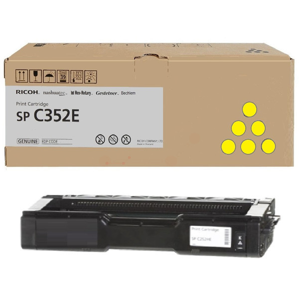 picture Ricoh 407386/TYPE SP352E Toner-kit yellow, 6.000 pages ISO/IEC 19752 for Ricoh SP C 352