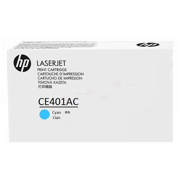 HP CE401AC/507A Toner cartridge cyan Contract, 6.000 pages ISO/IEC 19798 for HP LaserJet EP 500