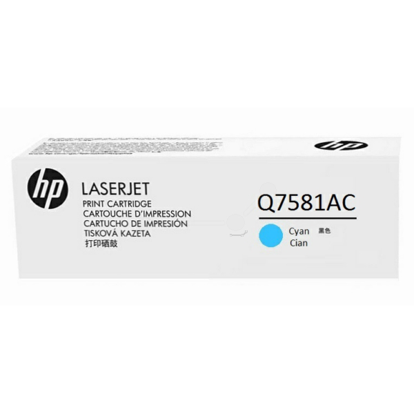 picture HP Q7581AC/503A Toner cartridge cyan Contract, 6.000 pages/5% for HP Color LaserJet 3800