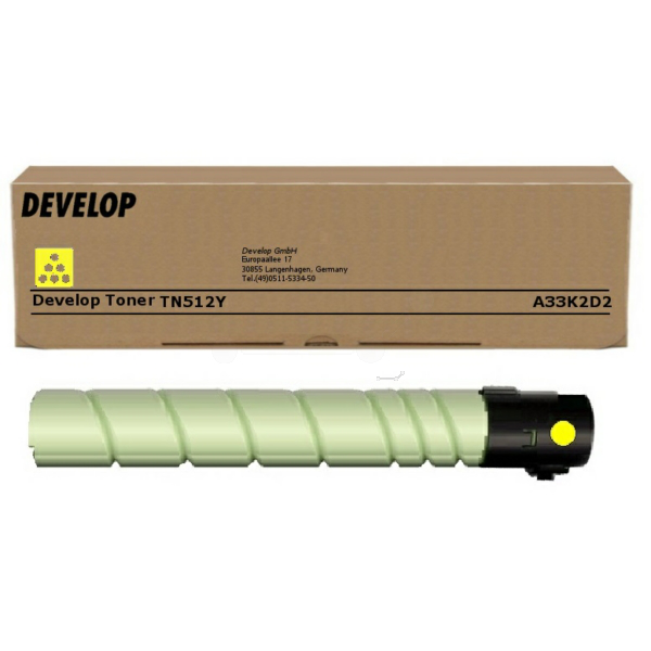Develop A33K2D2/TN-512Y Toner yellow, 35.000 pages for Develop Ineo + 454