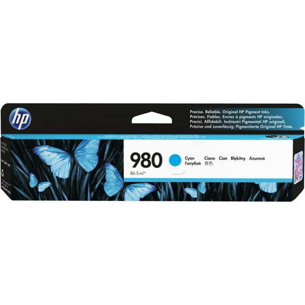 HP D8J07A/980 Ink cartridge cyan, 6.600 pages ISO/IEC 24711 86.5ml for HP OfficeJet X 555