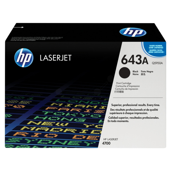 HP Q5950A/643A Toner cartridge black, 11.000 pages/5% for HP Color LaserJet 4700
