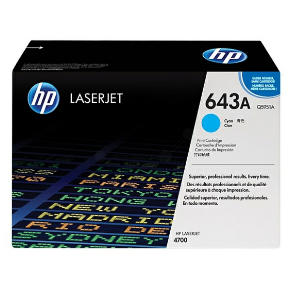 picture HP Q5951A/643A Toner cartridge cyan, 10.000 pages/5% for HP Color LaserJet 4700