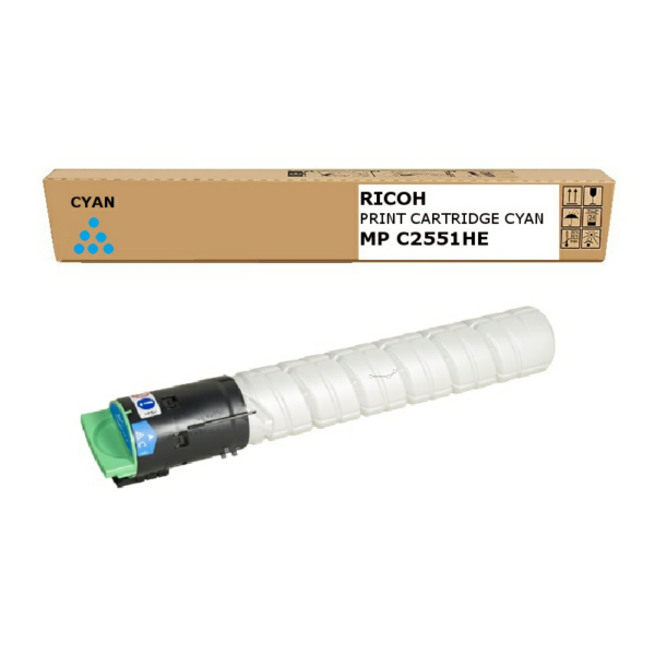 Ricoh 842064/TYPE MPC2551HE Toner cyan, 9.500 pages for Ricoh Aficio MP C 2051