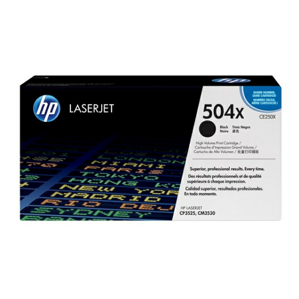 picture HP CE250X/504X Toner cartridge black high-capacity, 10.500 pages ISO/IEC 19798 for HP CLJ CP 3525