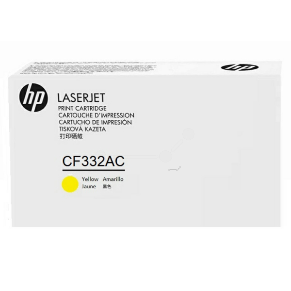 HP CF332AC/654A Toner cartridge yellow Contract, 15.000 pages ISO/IEC 19798 for HP Color LaserJet M 651