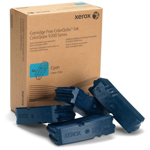 Xerox 108R00833 Dry ink in color-stix cyan Contract, 4x9.250 pages Pack=4 for Xerox ColorQube 9200