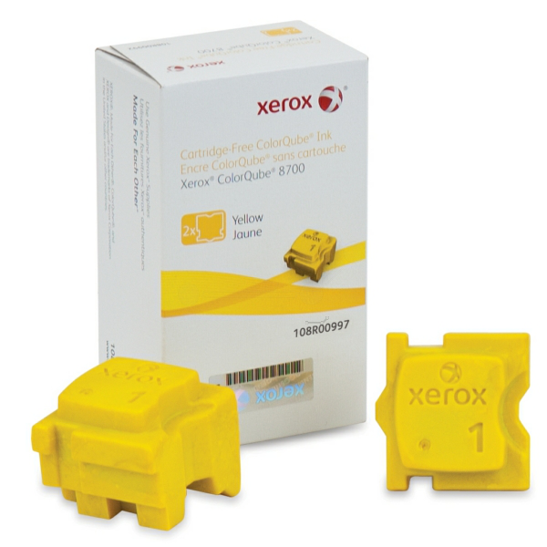 picture Xerox 108R00997 Dry ink in color-stix yellow, 2x4.200 pages Pack=2 for Xerox ColorQube 8700/8900