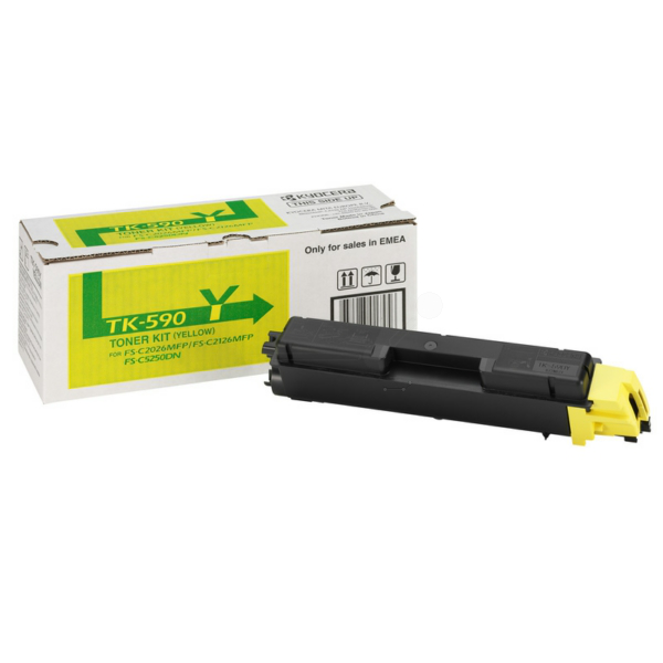 picture Kyocera 1T02KVANL0/TK-590Y Toner-kit yellow, 5.000 pages ISO/IEC 19798 for Kyocera FS-C 2026