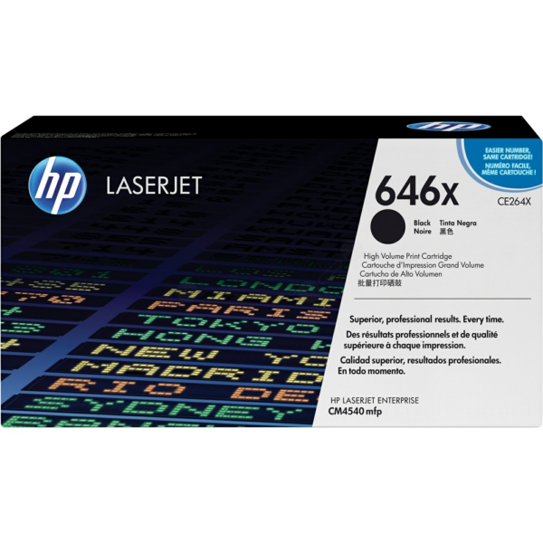 HP CE264X/646X Toner cartridge black, 17.000 pages/5% for HP CLJ CM 4540