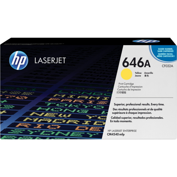 HP CF032A/646A Toner cartridge yellow, 12.500 pages/5% for HP CLJ CM 4540