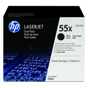 picture HP CE255XD/55X Toner cartridge black high-capacity twin pack, 2x12.500 pages ISO/IEC 19752 Pack=2 for HP LaserJet P 3015