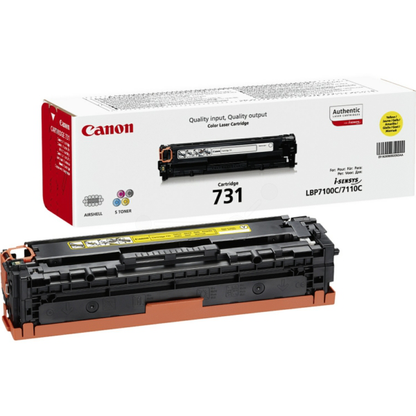 Canon 6269B002/731Y Toner cartridge yellow, 1.500 pages ISO/IEC 19798 for Canon LBP-7110/MF 620