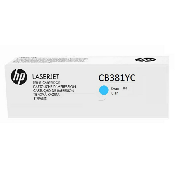 picture HP CB381YC/824A Toner cyan Contract, 31.000 pages ISO/IEC 19798 for HP CLJ CP 6015/CM 6040