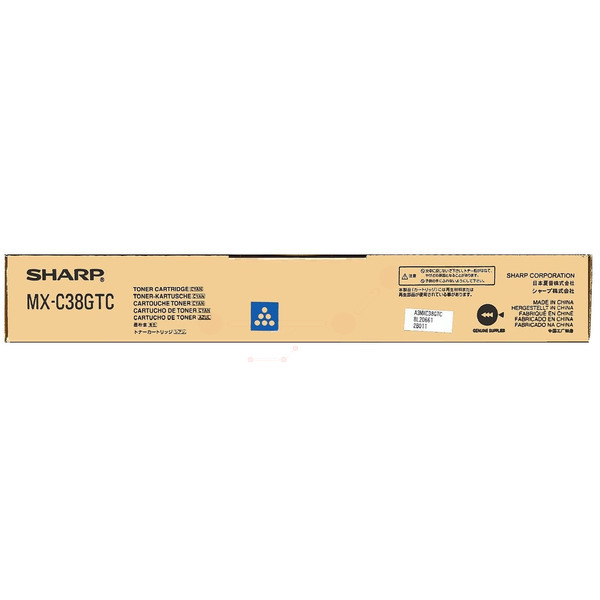 Sharp MXC-38GTC Toner cyan, 10.000 pages/6% for Sharp MX-C 310