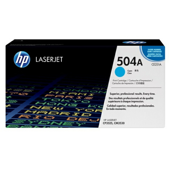 HP CE251A/504A Toner cartridge cyan, 7.000 pages ISO/IEC 19798 for HP CLJ CP 3525