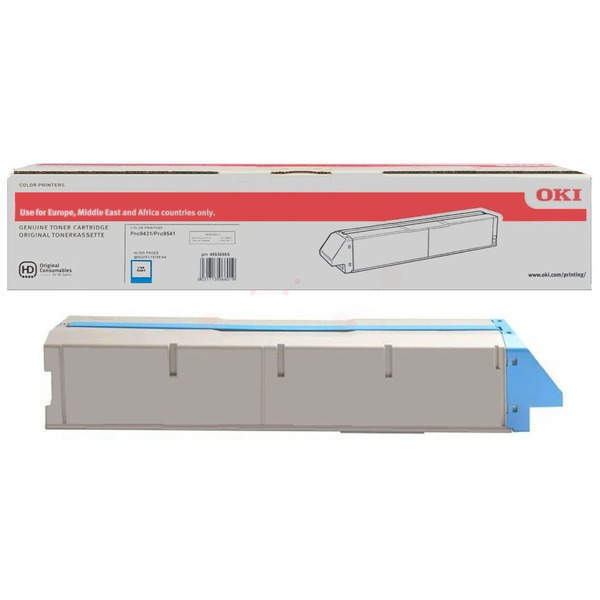 OKI 45536555 Toner cyan, 43.000 pages ISO/IEC 19752 for OKI Pro 9431/9541/9542
