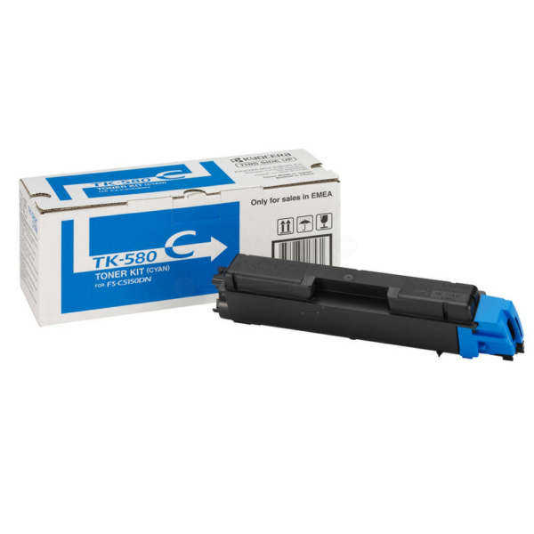 Kyocera 1T02KTCNL0/TK-580C Toner cyan, 2.800 pages ISO/IEC 19798 for Kyocera FS-C 5150