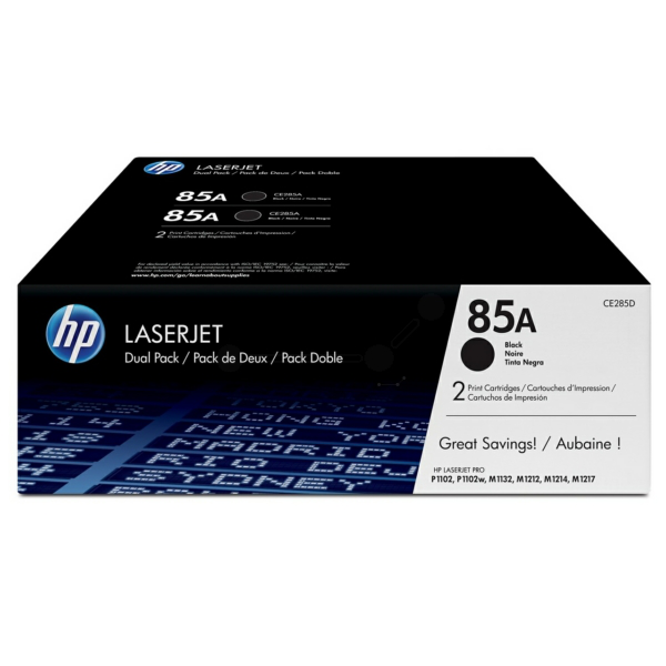 HP CE285AD/85A Toner cartridge black twin pack, 2x1.600 pages/5% Pack=2 for HP Pro P 1100