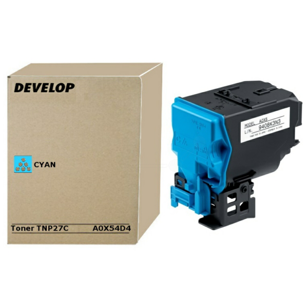 Develop A0X54D4/TNP-27C Toner cyan, 4.500 pages for Develop Ineo + 25