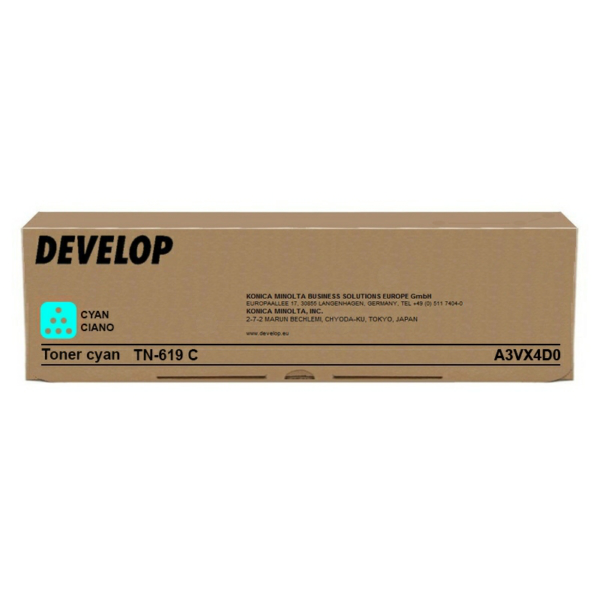 Develop A3VX4D0/TN-619C Toner cyan, 78.000 pages for Develop Ineo + 1060/4070