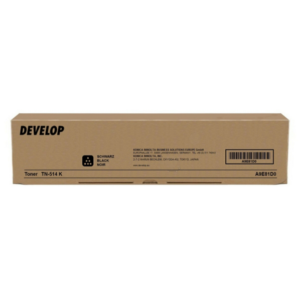Develop A9E81D0/TN-514K Toner black, 28.000 pages/5% for Develop Ineo + 458