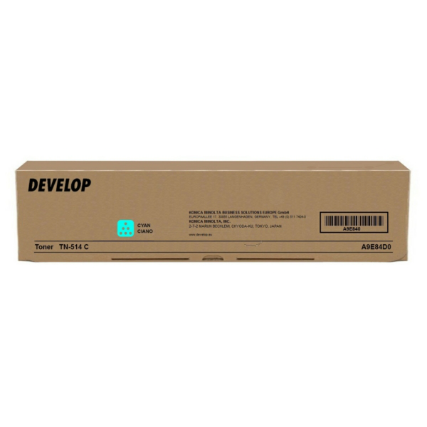 Develop A9E84D0/TN-514C Toner cyan, 26.000 pages/5% for Develop Ineo + 458