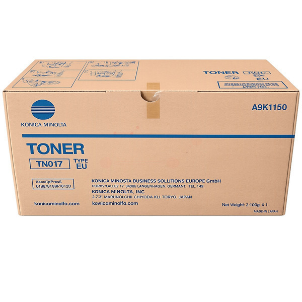 Konica Minolta A9K1150/TN-017 Toner-kit, 105.000 pages 2100 grams for KM AccurioPress 6120