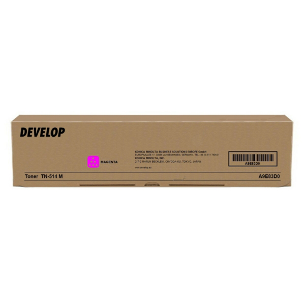 Develop A9E83D0/TN-514M Toner magenta, 26.000 pages/5% for Develop Ineo + 458