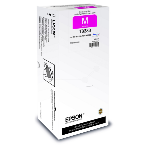 Epson C13T838340/T8383 Ink cartridge magenta, 20.000 pages 167.4ml for Epson WF-R 5000/5190 BAM