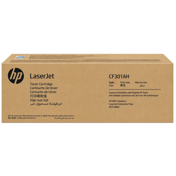 HP CF301AH/827A Toner cyan Contract, 32.000 pages ISO/IEC 19798 for HP Color LaserJet M 880