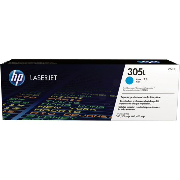 HP CE411L/305L Toner cartridge cyan economy, 1.400 pages ISO/IEC 19798 for HP LaserJet M 375
