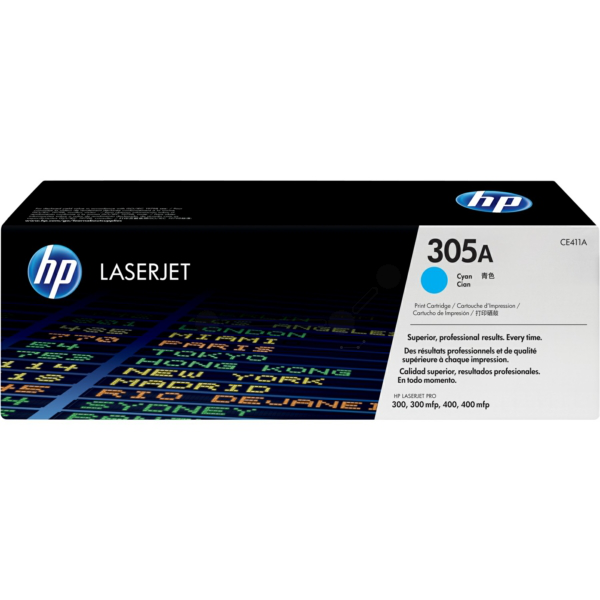 HP CE411A/305A Toner cartridge cyan, 2.600 pages ISO/IEC 19798 for HP LaserJet M 375
