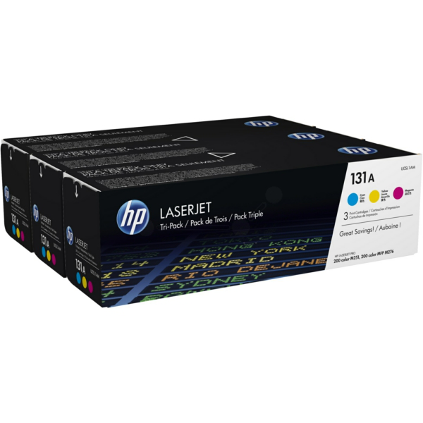 HP U0SL1AM/131A Toner cartridge Rainbow-Kit (c,m,y), 3x1.800 pages ISO/IEC 19798 Pack=3 for HP Pro 200