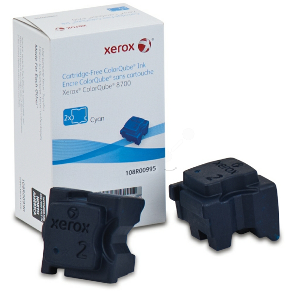 picture Xerox 108R00995 Dry ink in color-stix cyan, 2x4.200 pages Pack=2 for Xerox ColorQube 8700/8900