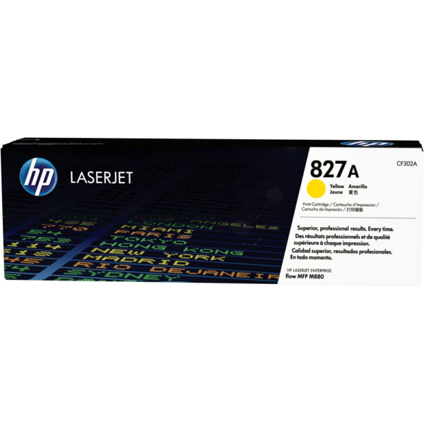 HP CF302A/827A Toner yellow, 32.000 pages ISO/IEC 19798 for HP Color LaserJet M 880