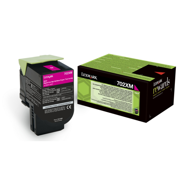 Lexmark 70C2XM0/702XM Toner-kit magenta extra High-Capacity return program, 4.000 pages ISO/IEC 19798 for Lexmark CS 510