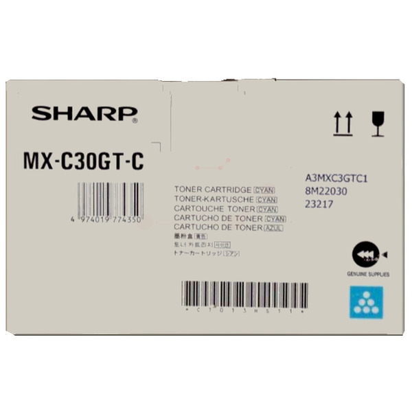 Sharp MXC-30GTC Toner-kit cyan, 6.000 pages ISO/IEC 19752 for Sharp MX-C 250 F