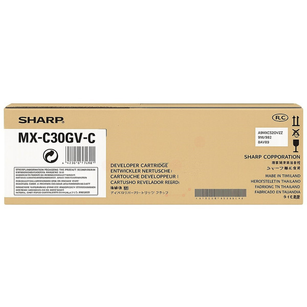 picture Sharp MXC-30GVC Developer cyan, 45.000 pages for Sharp MX-C 250 F