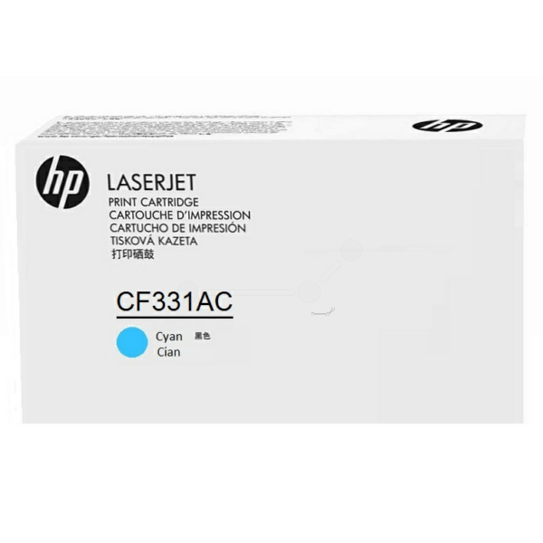 HP CF331AC/654A Toner cartridge cyan Contract, 15.000 pages ISO/IEC 19798 for HP Color LaserJet M 651