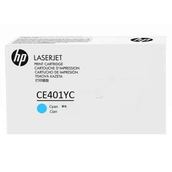 picture HP CE401YC/507A Toner cartridge cyan extra High-Capacity Contract, 7.800 pages ISO/IEC 19798 for HP LaserJet EP 500